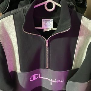 Selling this small Champion black and grey reverse weave sweater
